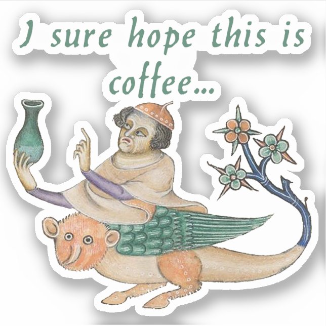 Luttrell Psalter "Kaffee" Vinyl Stickers Aufkleber (Vorderseite)