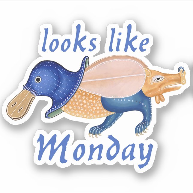 Luttrell Psalter Montag Vinyl Sticker (Vorderseite)