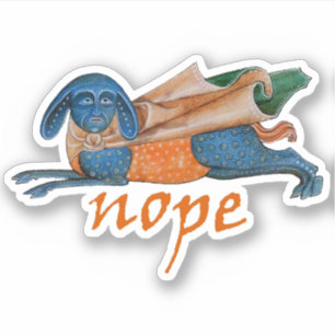 Luttrell Psalter "Nope" Vinyl Sticker