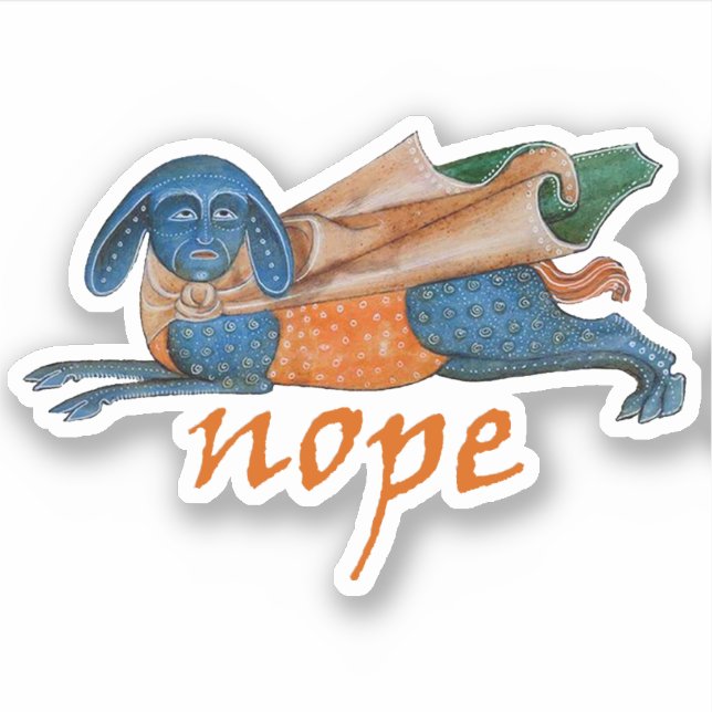 Luttrell Psalter "Nope" Vinyl Sticker (Vorderseite)