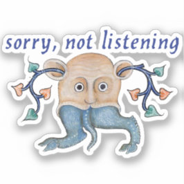 Luttrell Psalter "Not Listening" Vinyl Sticker