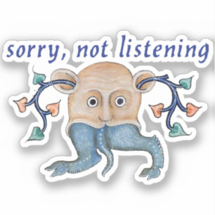 Luttrell Psalter "Not Listening" Vinyl Sticker