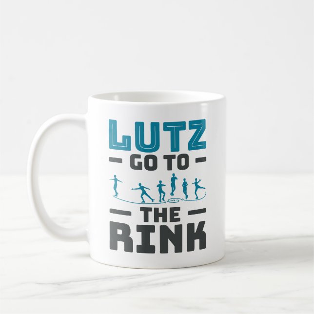 Lutz geht zum Rink Figure Skaten Skater Männer Kaffeetasse (Links)
