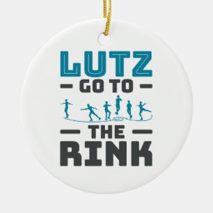 Lutz geht zum Rink Figure Skaten Skater Männer Keramik Ornament