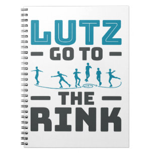 Lutz geht zum Rink Figure Skaten Skater Männer Notizblock