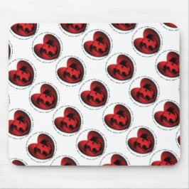 Luv-A-Bull American Bulldog Pit Bull Heart Mousepad