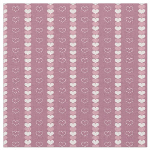 Luv bis Quilt (violette Herzen) Baumwolle (56") St Stoff