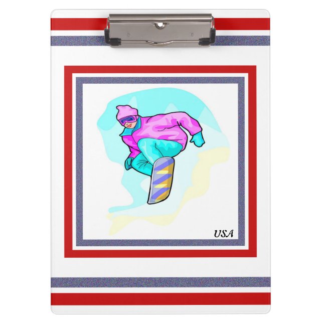 Luv bis Snowboard - Klemmbrett (Vorderseite)