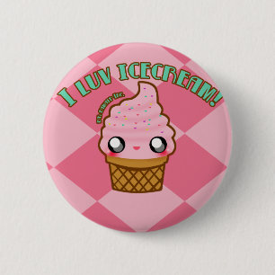 Luv I Eiscreme! Button
