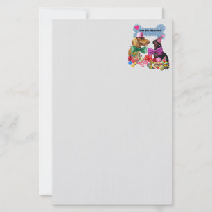 Luv Mes Weenies Correspondant Papeterie Gris