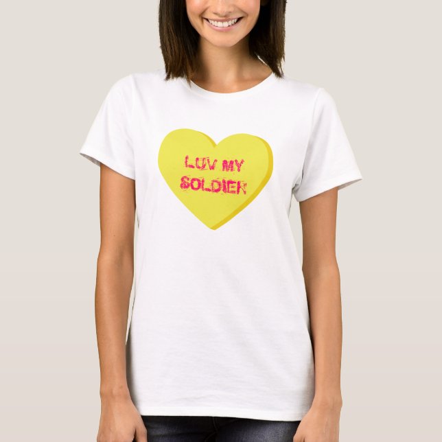 LUV MEY SOLDIER T - Shirt Herz (Vorderseite)