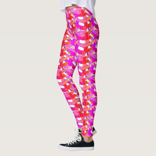 Luv my Pink - Abstrakte Yoga Lady Leggings (Links)
