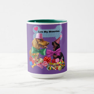 Luv My Weenies Mug café violet/vert