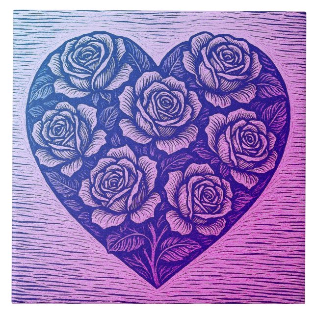 Luv Rose Fliese (Vorderseite)