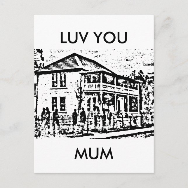 LUV SIE MAMA POSTKARTE (Vorderseite)