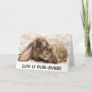 "Luv U Fur-Ever !" Carte pour les fêtes