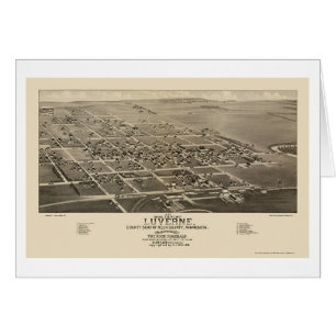 Luverne, carte panoramique de manganèse - 1883