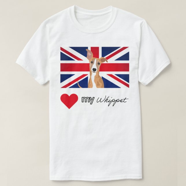 LUVMYWHIPPET Basic T-Shirt (Design vorne)