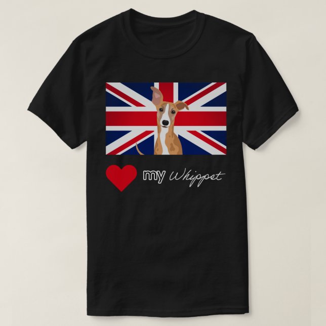 LUVMYWHIPPET (DARK) Basic T-Shirt (Design vorne)