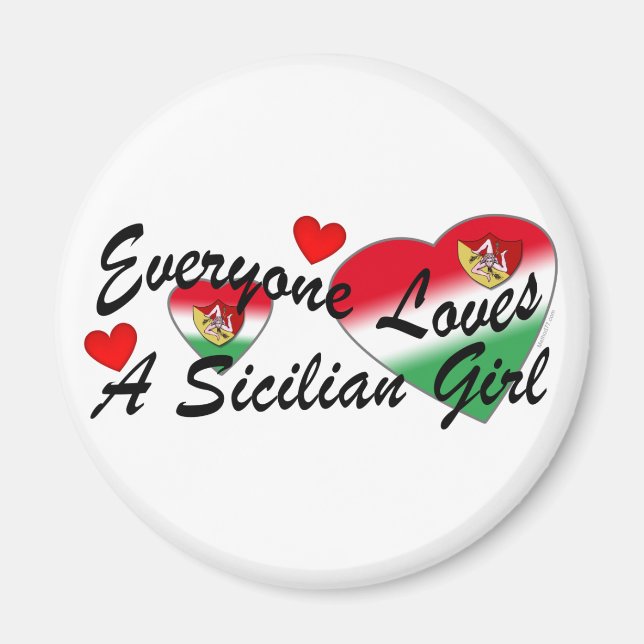 Luvs Sicilian Girl Magnet (Vorne)