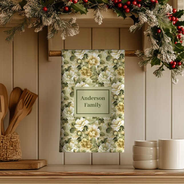 Lux Botanical Touch Personalized Greenery Towel  Geschirrtuch (Lux Botanical Touch Personalized Greenery Towel )