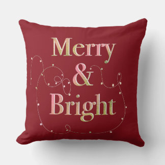 Lux Christmas Merry & Bright Throw Kissen