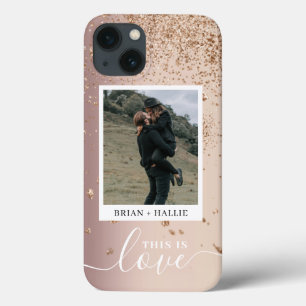 Lux Couple Foto Rose Gold Glitzer Case-Mate iPhone Hülle