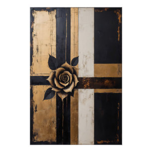 Lux Geometric Rose Poster