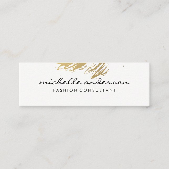 Lux Gold Brushed Mini Visitenkarte (Vorderseite)