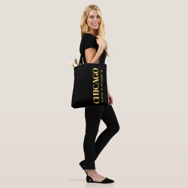 Lux Gold Chicago Latitude & Longitude Tasche (Am Model)