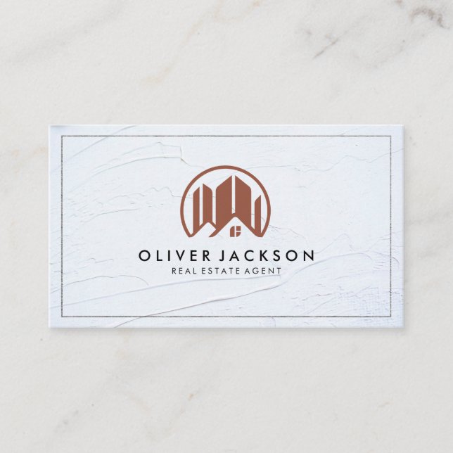 Lux Gold Foil Real Anwesen Agent | Konstruktion Visitenkarte (Vorderseite)