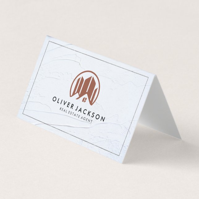 Lux Gold Foil Real Anwesen Agent | Konstruktion Visitenkarten (Vorderseite)