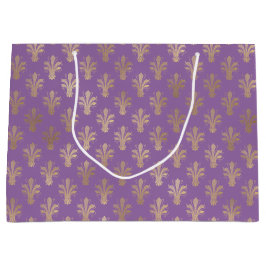 Lux Gold Lilie und Amethyst Große Geschenktasche Geschenktüte