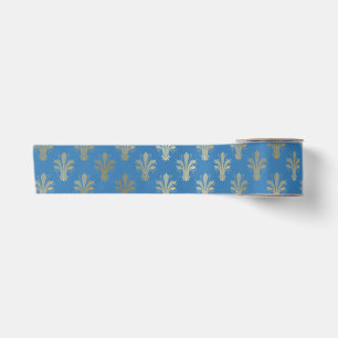 Lux Gold Lilie und Französisch Blue Satinband
