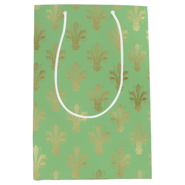 Lux Gold Lilie und Green Ash Mittlere Geschenktüte (Vorderseite)