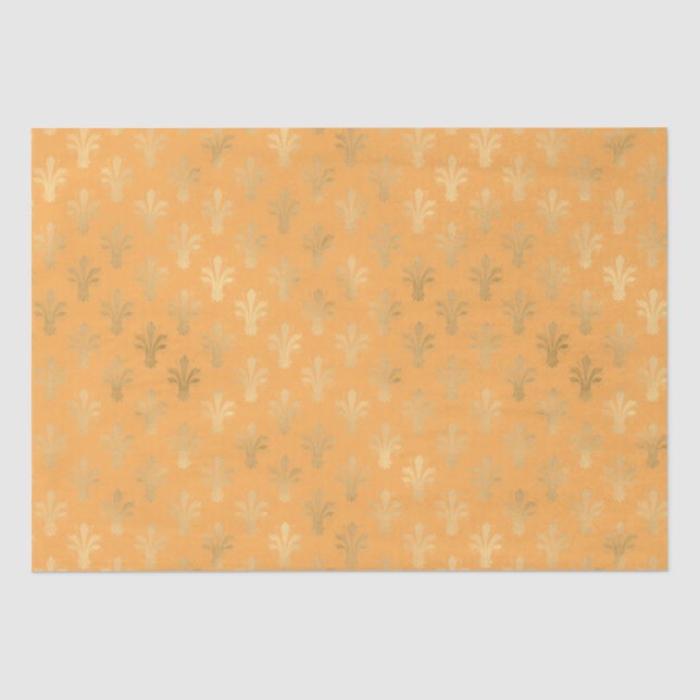 Lux Gold Lilie und Marigold Tissue Paper Seidenpapier (Vorderseite)