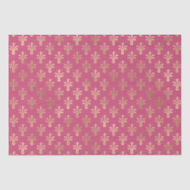 Lux Gold Lilie und Raspberry Sorbet Seidenpapier (Vorderseite)