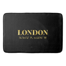 Lux Gold London Latitude & Longitude Badematte