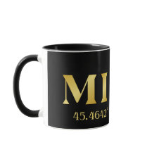 Lux Gold Milan Latitude & Longitude Black