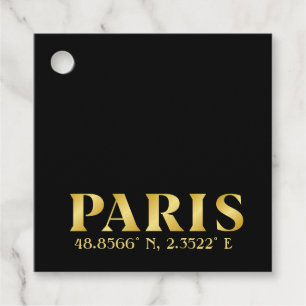 Lux Gold Paris Koordinaten Geschenkanhänger
