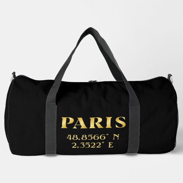 Lux Gold Paris Latitude & Longitude Duffel Bag Duffle Bag (Vorderseite)
