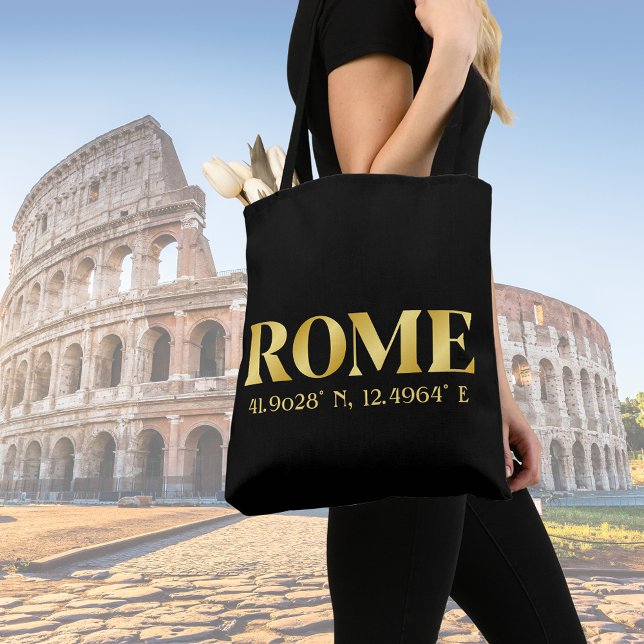 Lux Gold Rome Latitude & Longitude Tasche (Von Creator hochgeladen)