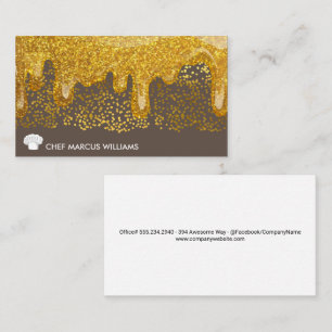 Lux Gold Speck   Carte de visite de chef exécutif