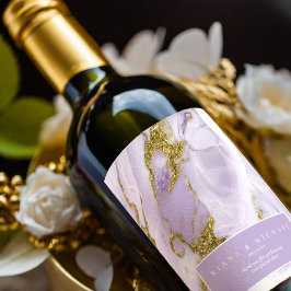 Lux Ink Lavender Abstrakt ID990 Weinetikett