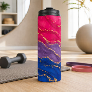 Lux Marmor Bisexuellen Stolz Farben Thermosbecher