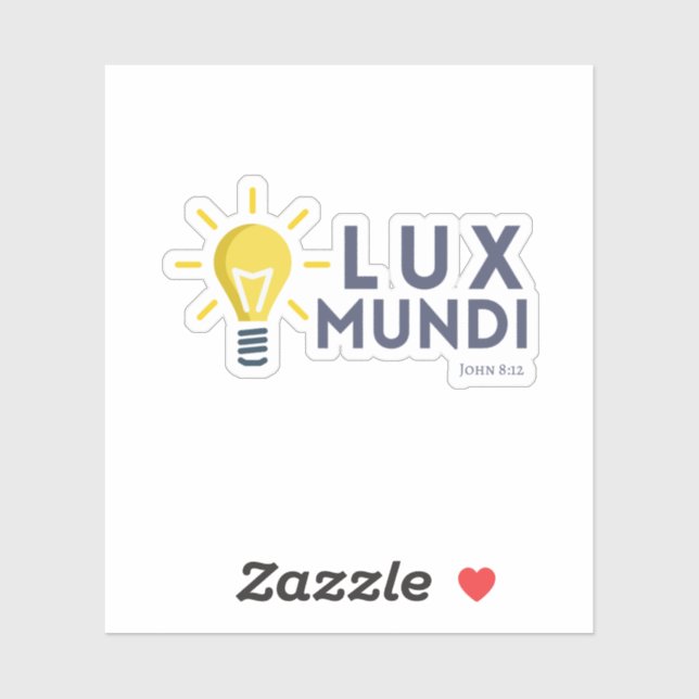 Lux Mundi (Licht des Wortes) Bibelaufkleber Aufkleber (Blatt)