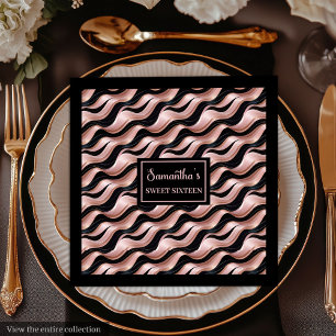 Lux Rose Gold Napkins Eleganter Glitzer Party Akze Serviette