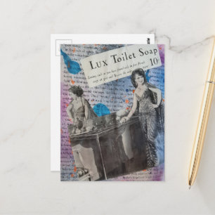 Lux Toilettenseife Retro-Werbung Mixed Media Colla Postkarte