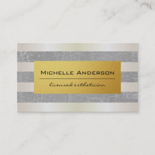 Lux White Gold Streifen mit Gold Visitenkarte