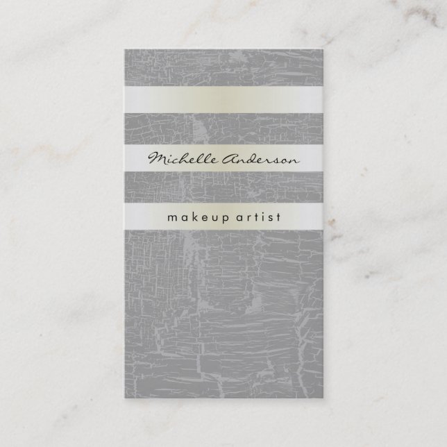 Lux White Gold Streifen mit Swank Background Visitenkarte (Vorderseite)